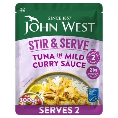 John West Stir & Serve Tuna in Mild Curry Sauce MSC 300g