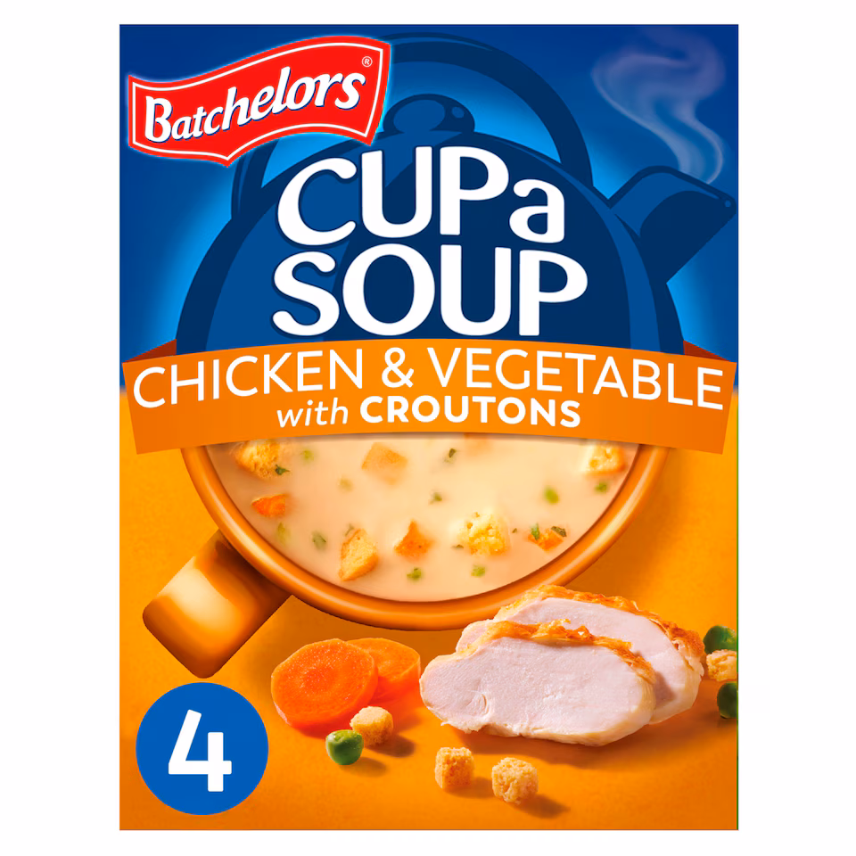 Batchelors Cup A Soup Chicken & Vegetable Croutons 4 Pack 110G