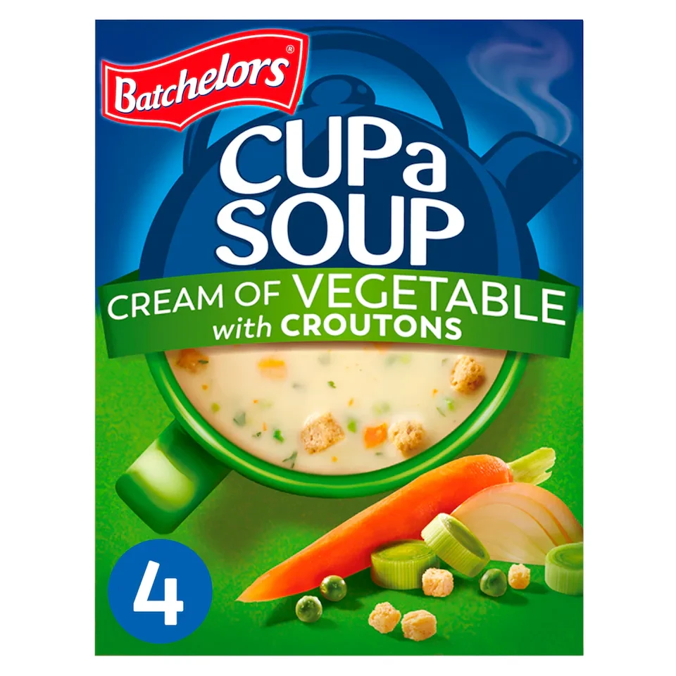 Batchelors Cup A Soup Cream Of Vegetable Croutons 4 Pack 122G
