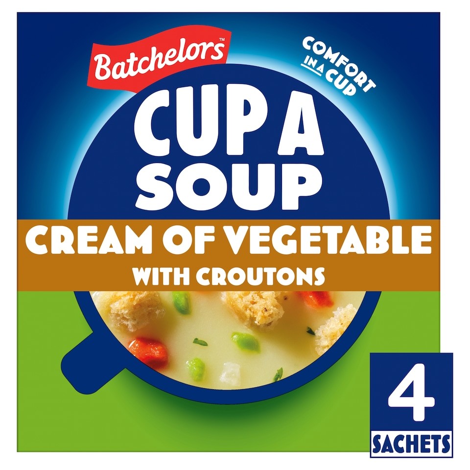 Batchelors Cup A Soup Cream Of Vegetable Croutons 4 Pack 122G