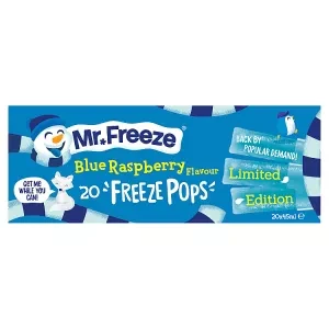 Mr Freeze Limited Edition Blue Raspberry Flavour Freeze Pops 20 x 45ml