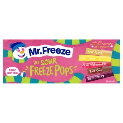 Mr Freeze Sour Freeze Pops 20 x 45ml