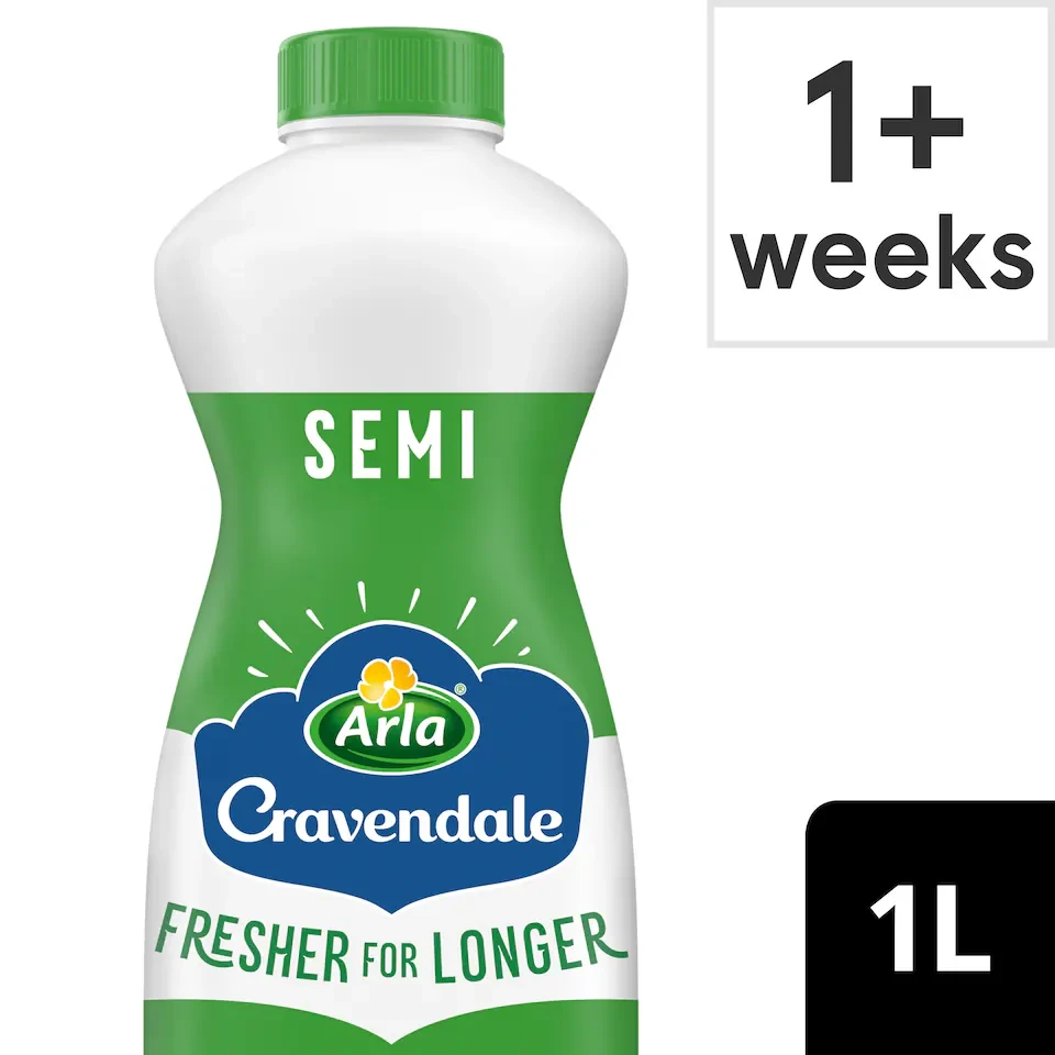 Cravendale Filtered Fresh Semi Skimmed Milk 1L Fresher for Longer