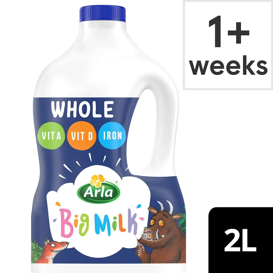 Arla Big Milk Fresh Whole Milk  2L Vitamin Enriched for kids 1+