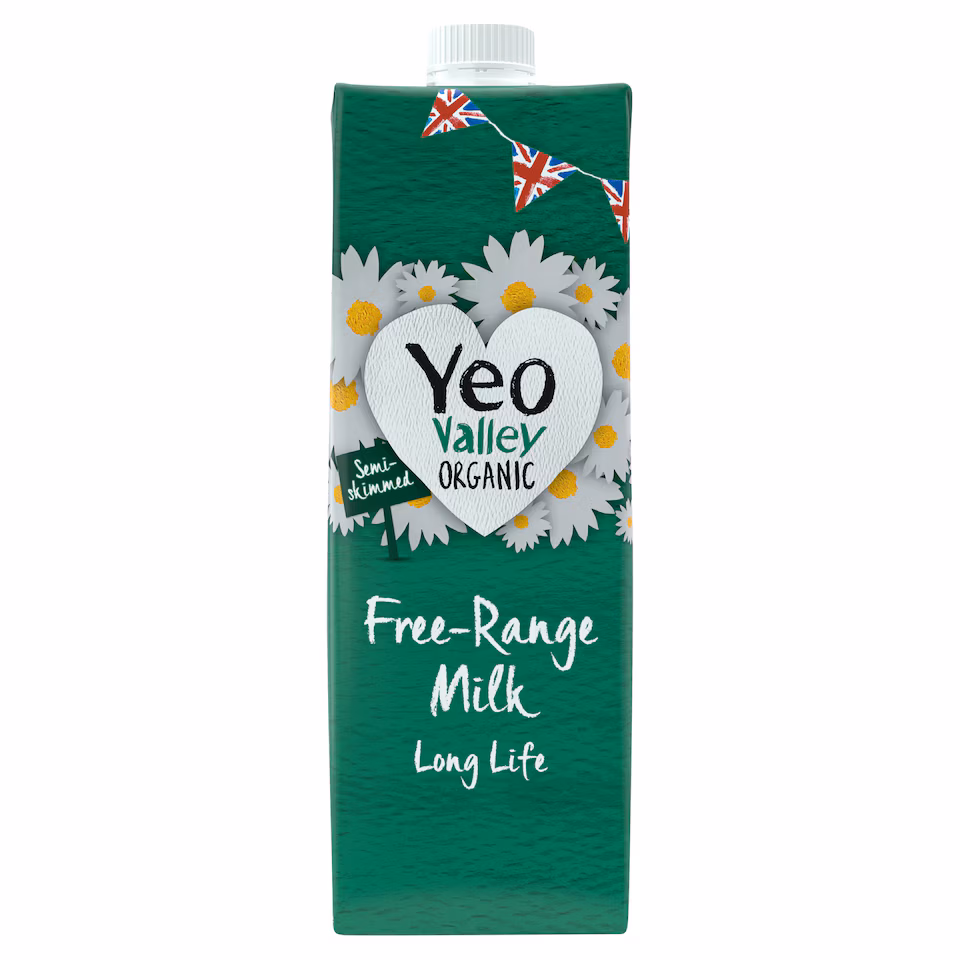 Yeo Valley Free Range Semi-Skimmed Long Life Organic Milk 1L