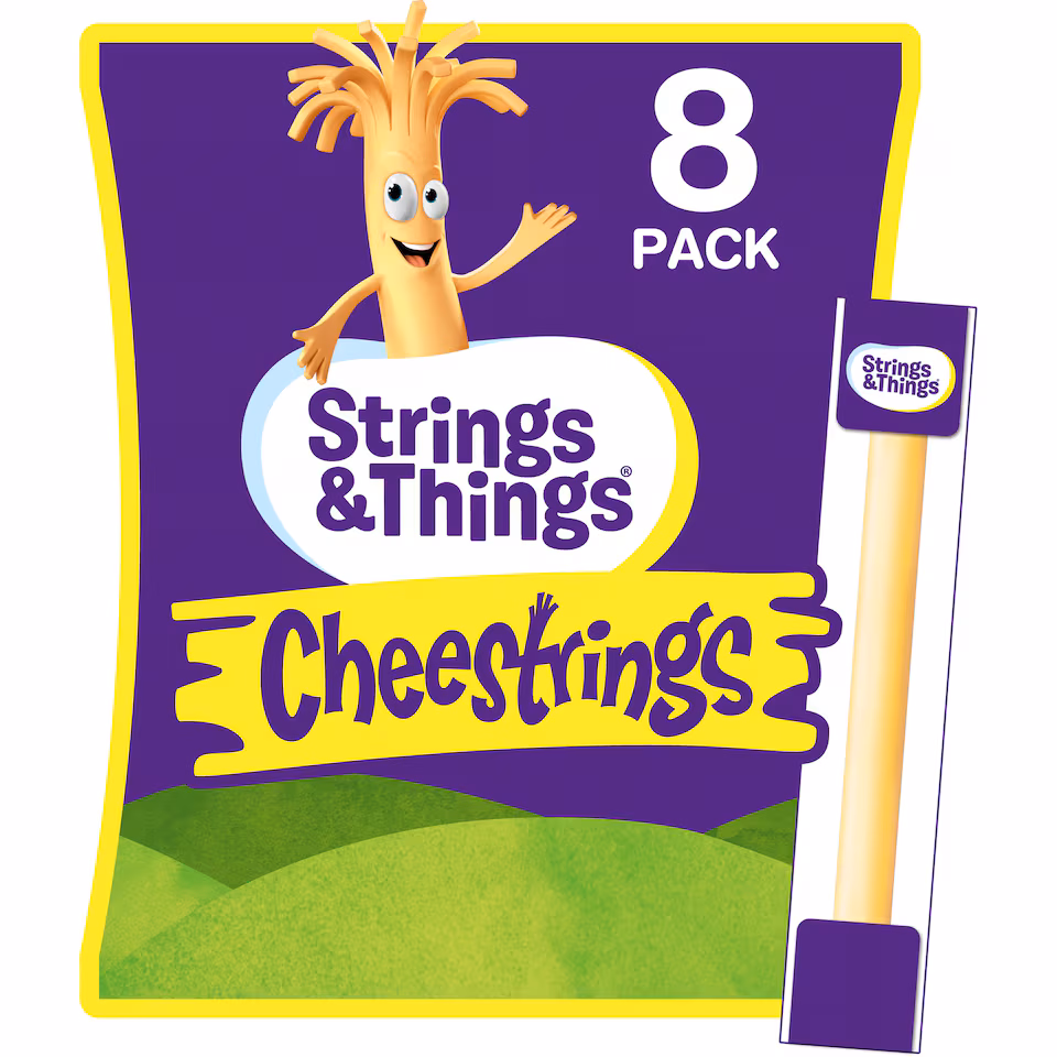 Cheestrings Original 8Pk Cheese Snacks 160G