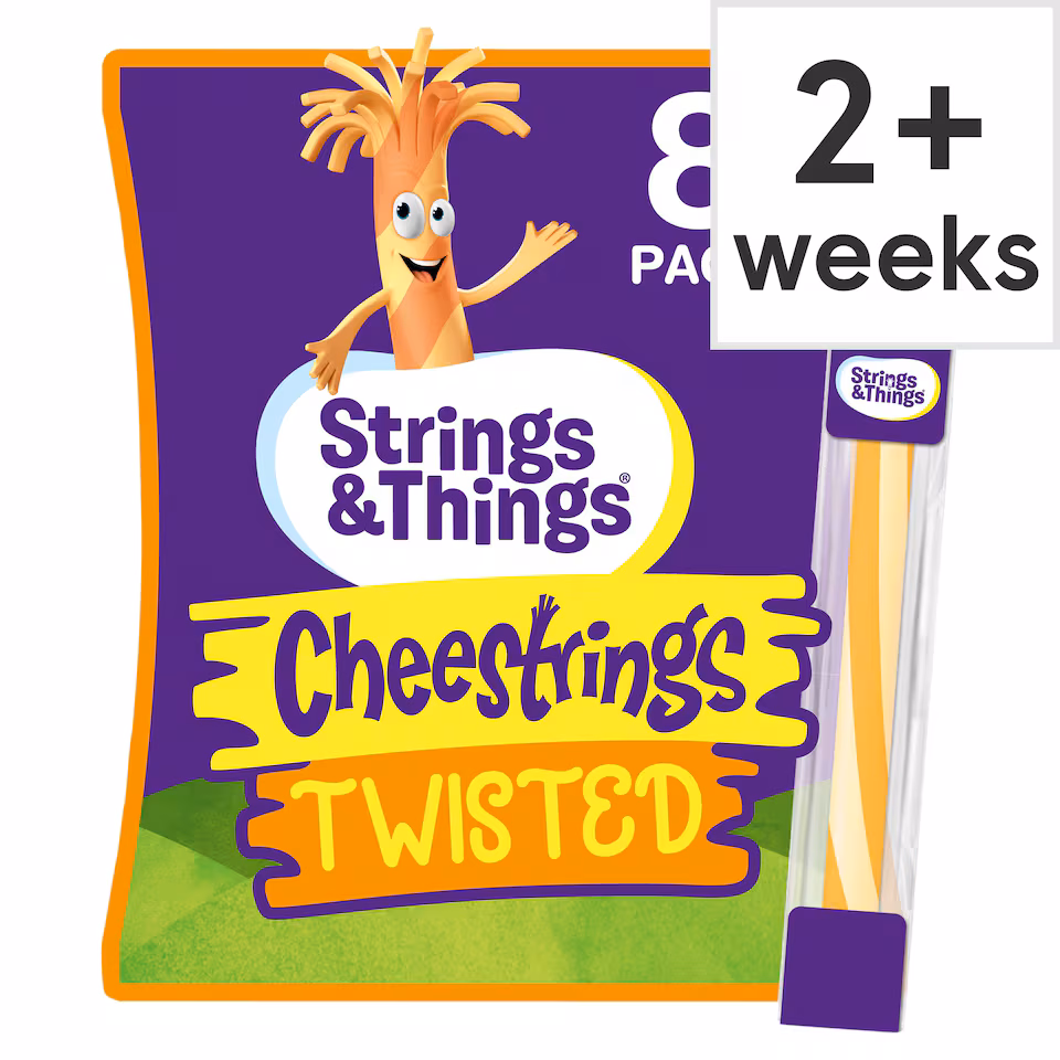 Cheestrings Twisted Cheese Snacks 8Pk 160G