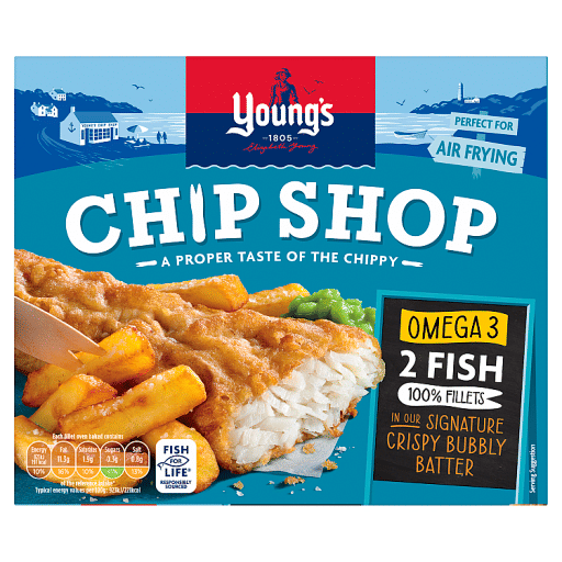 Young's Chip Shop 2 Omega 3 Fish 100% Fillets 200g