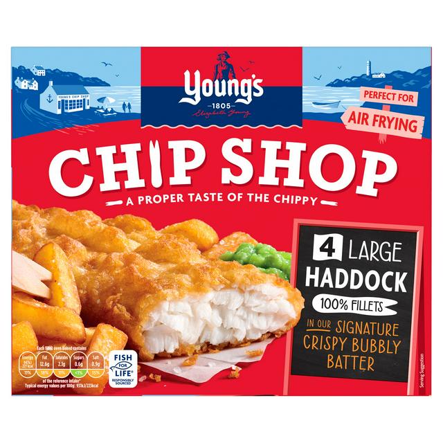 Young's Chip Shop Large Haddock Fillets 440g
