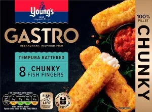 Young's Gastro 8 Tempura Battered Chunky Fish Fingers 320g