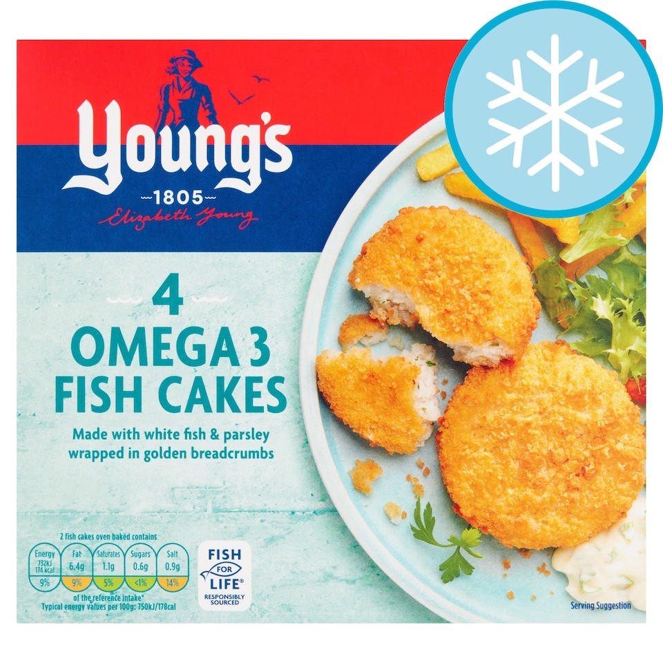 Young's Omega 3 Fish Cakes 4 Pack 200g