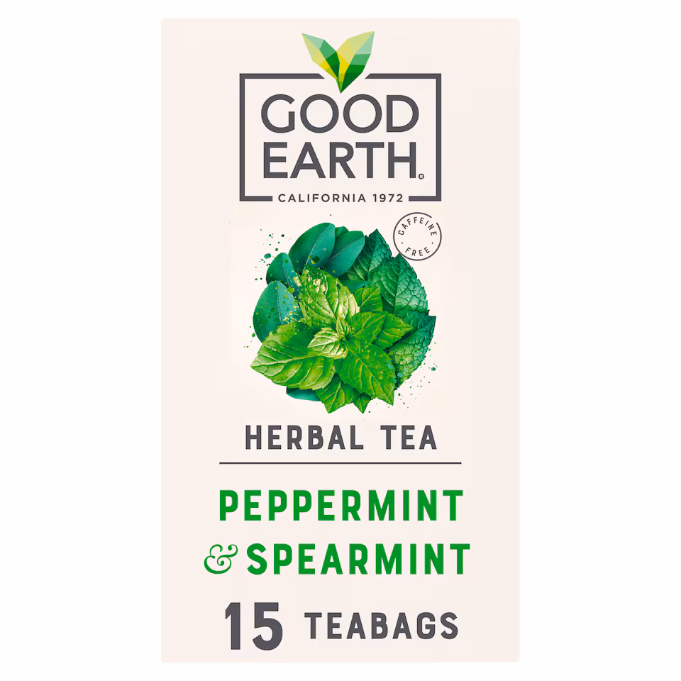 Good Earth Herbal Tea Peppermint, Spearmint 15 Tea Bags 27g