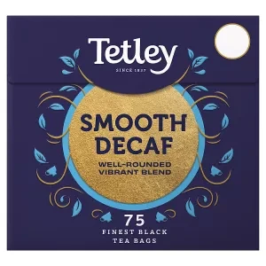 Tetley 75 Smooth Decaf Finest Black Tea Bags 237g