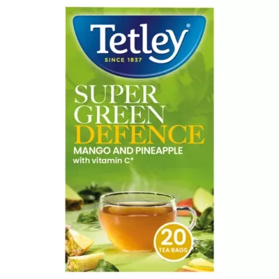 Tetley Super Green Defence Mango and Pineapple 20 Tea Bags 40g