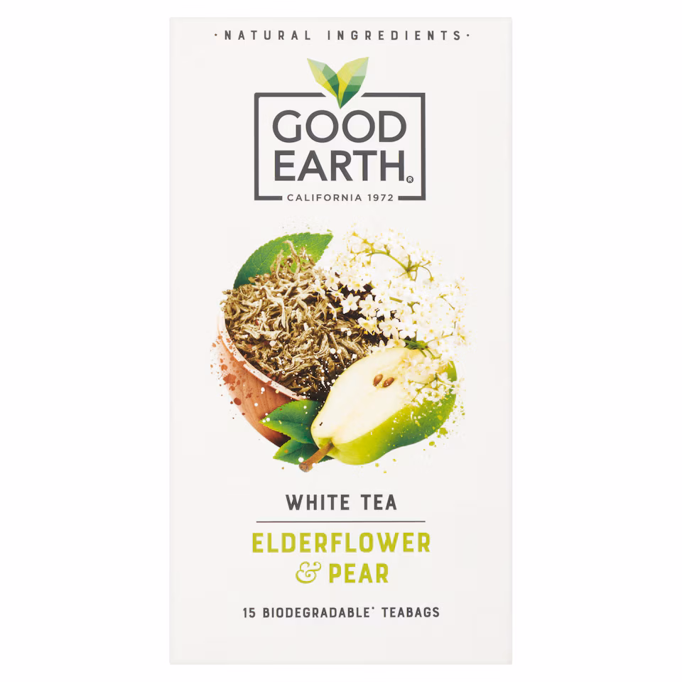 Good Earth White Tea Elderflower & Pear 15 Tea Bags 18g
