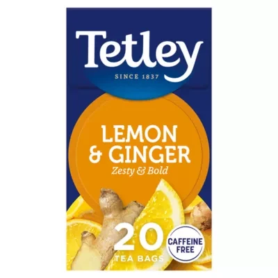 Tetley Herbal Zingy Lemon & Ginger Tea Bags x20