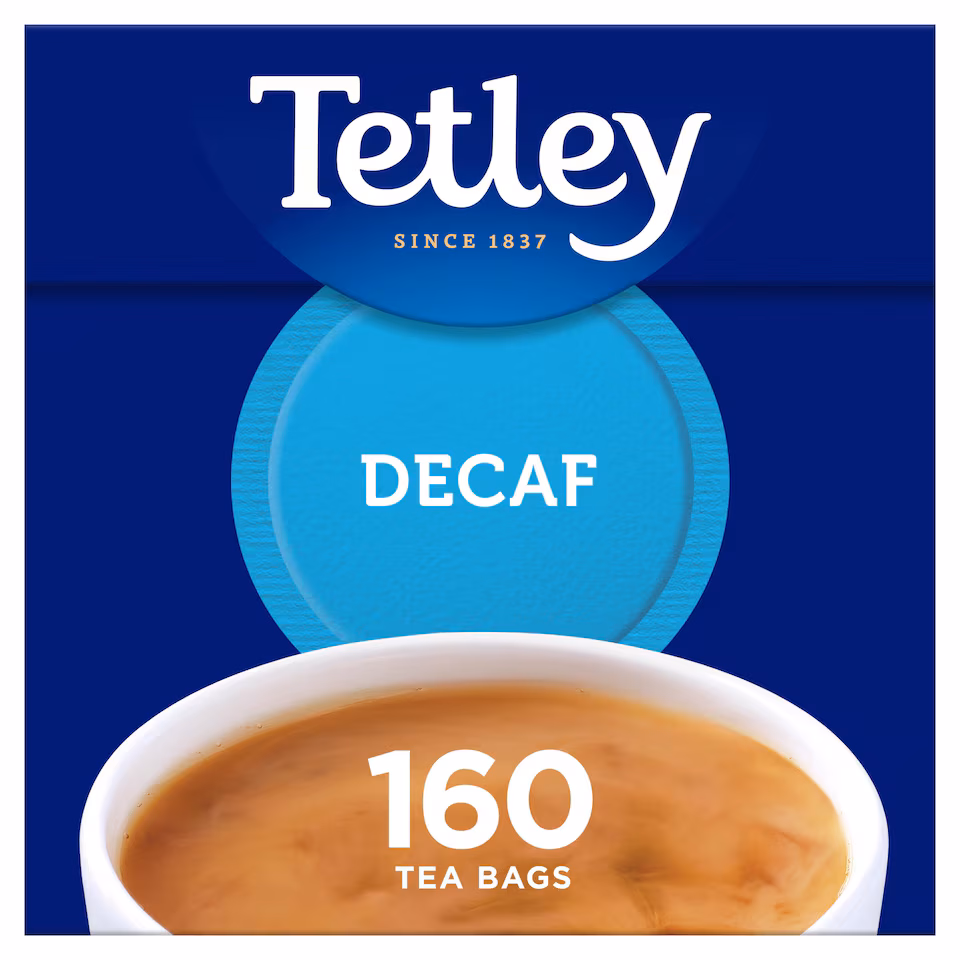 Tetley Decaffeinated 160 Teabags 500G