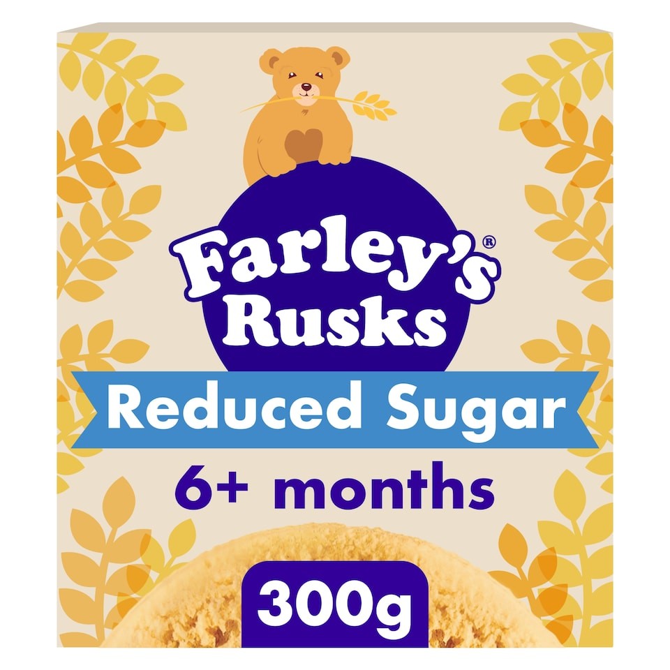 Farleys Rusks Reduced Sugar Baby Food Snack 300g