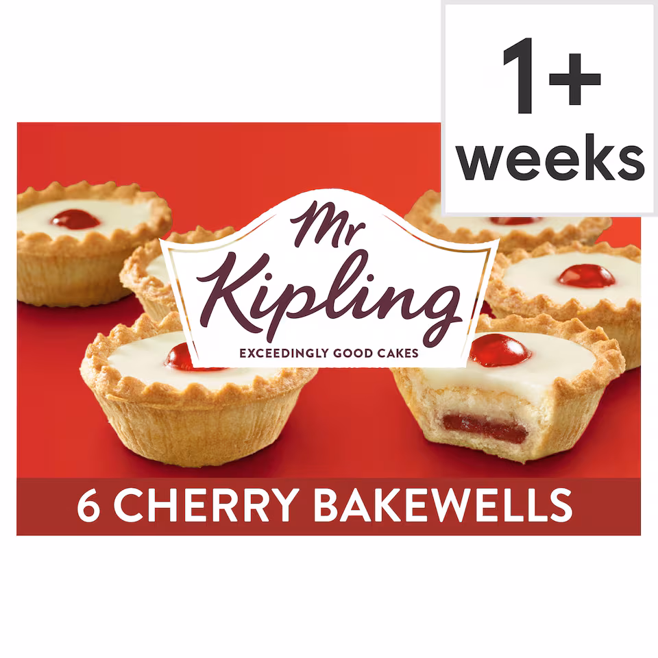 Mr Kipling Exceedingly Good Cakes Cherry Bakewells 6 Pack