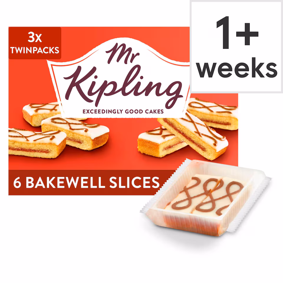 Mr Kipling Bakewell Cake Slices 6 Pack