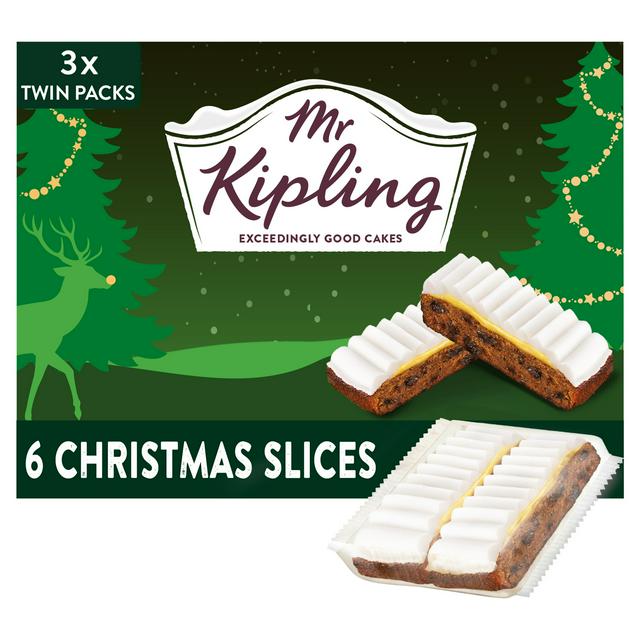 Mr Kipling Christmas Fruit Cake Slices Pack x6