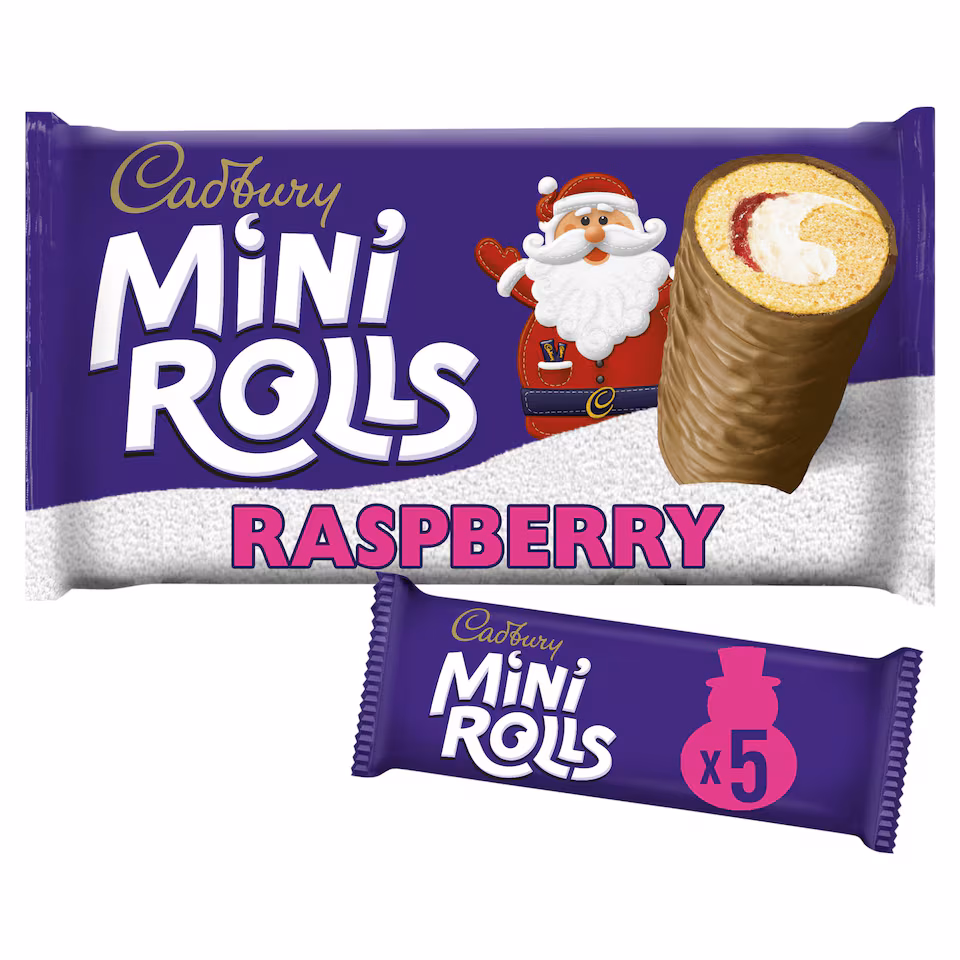 Cadbury Raspberry Mini Roll 5 Pack