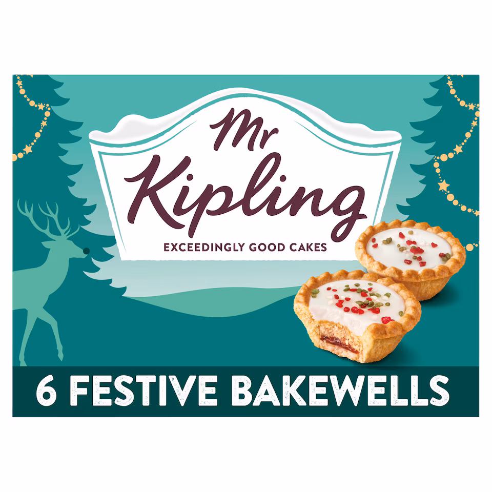 Mr Kipling 6 Festive Bakewell Tarts