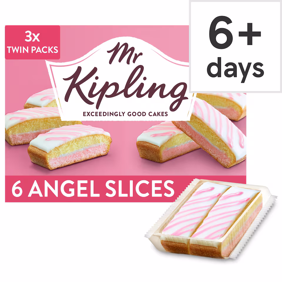 Mr Kipling Angel Slices Vanilla Cake 6 Pack