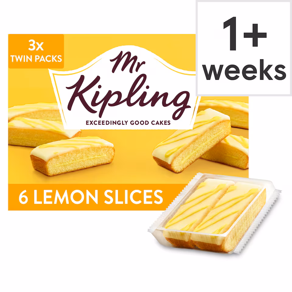 Mr Kipling Lemon Cake Slices 6 Pack