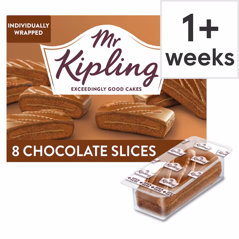 Mr Kipling Chocolate Slices 8 Pack