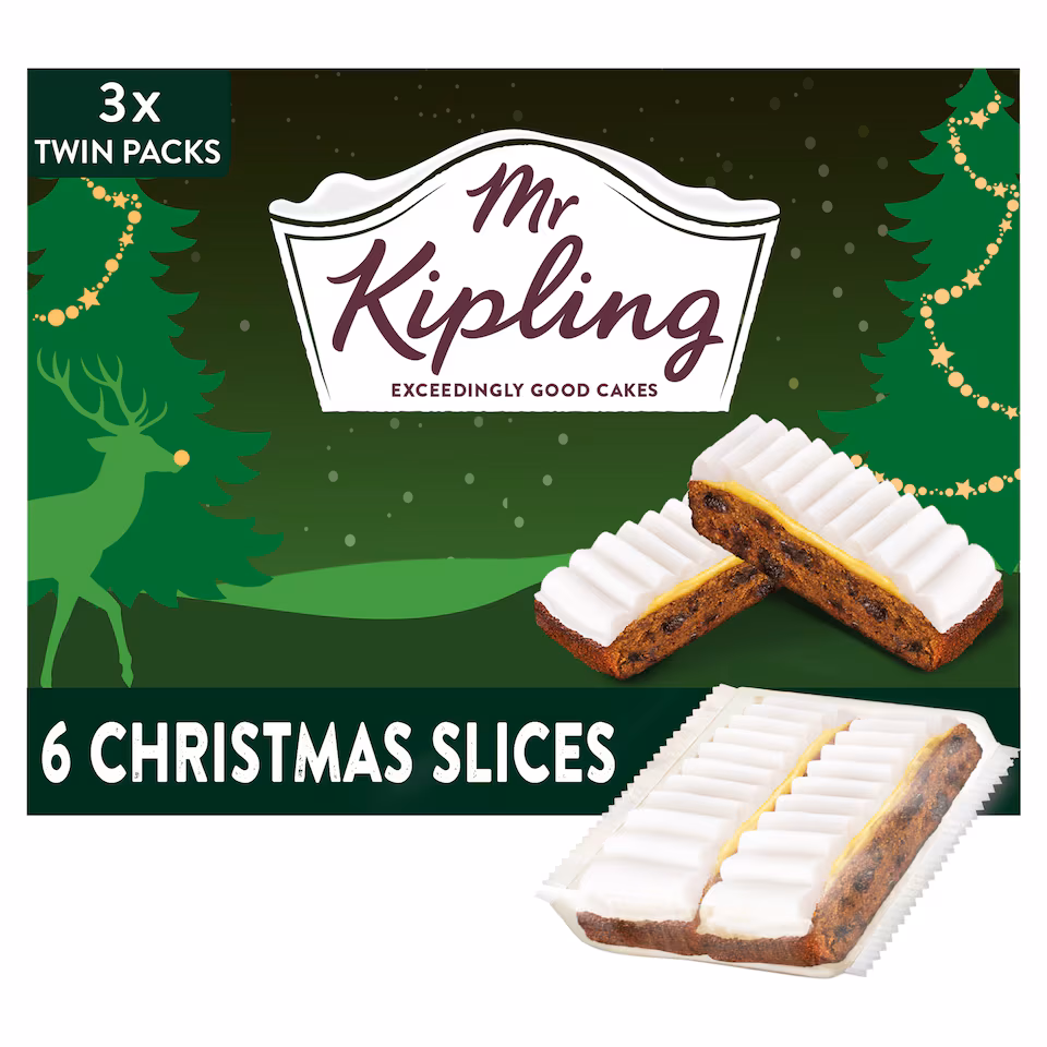Mr Kipling 6 Christmas Slice