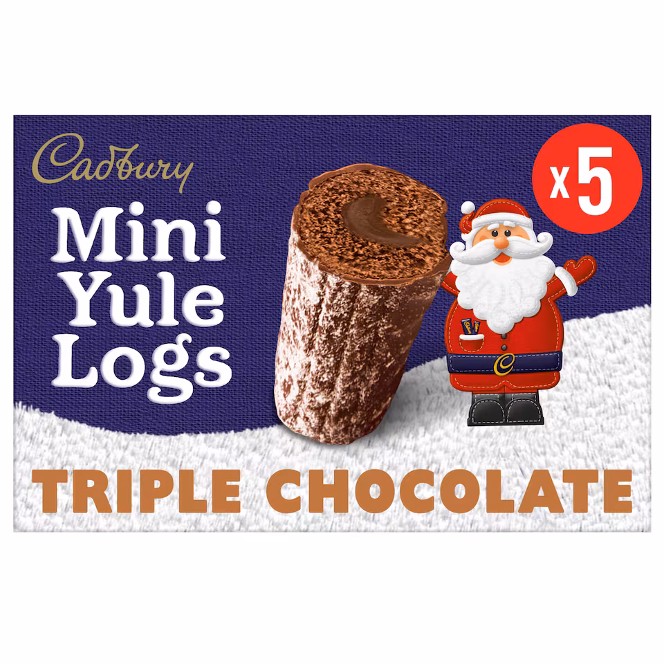Cadbury Mini Yule Logs - Triple Chocolate 5 Pack