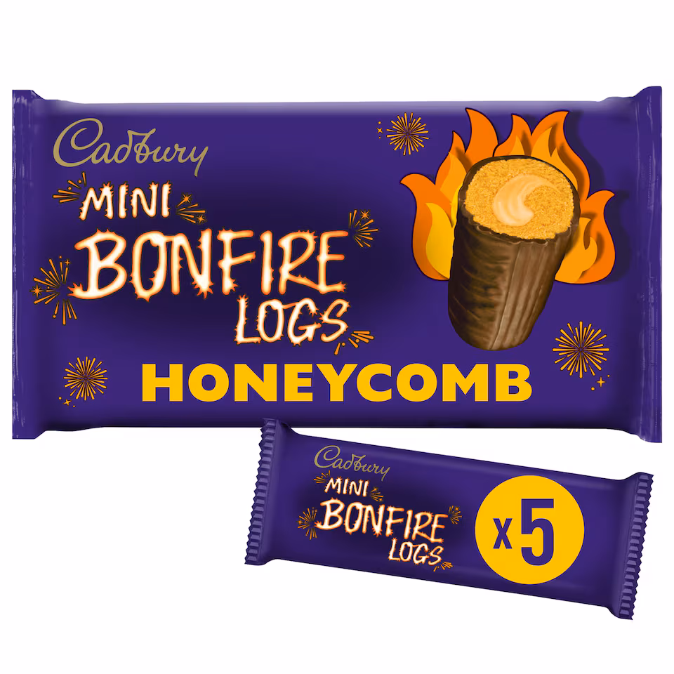 Cadbury Mini Bonfire Logs Honeycomb 5 Pack