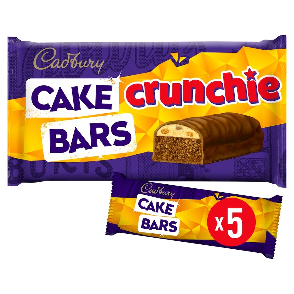 Cadbury Crunchie Cake Bars 5 Pack