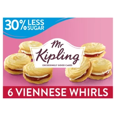 Mr Kipling Reduced Sugar Viennese Whirls Cakes 6 Pack