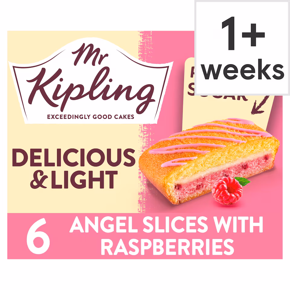 Mr Kipling Angel Slices Raspberry Cake 6 Pack