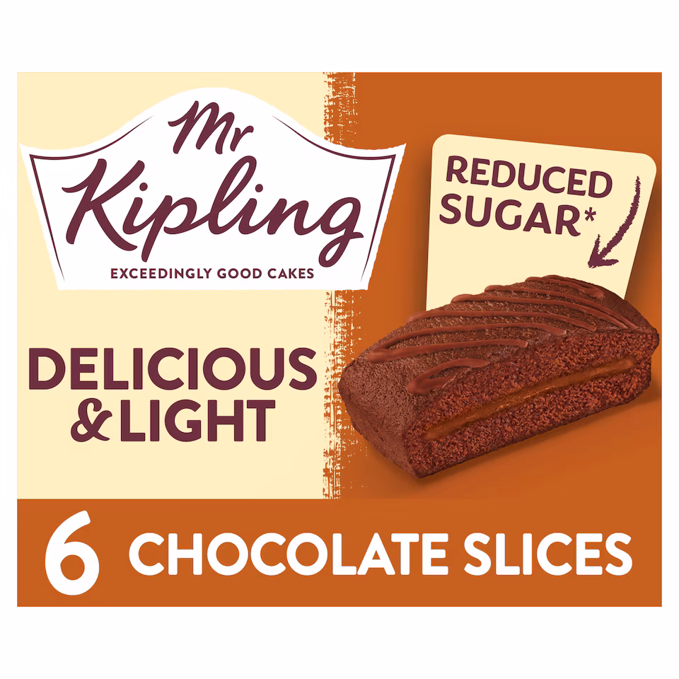 Mr Kipling Reduced Sugar Chocolate Cake Slices 6 pack
