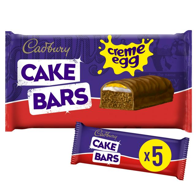 Cadbury 5 Creme Egg Chocolate Cake Bars Pack