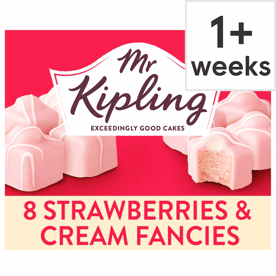 Mr Kipling Strawberries & Cream Fancies 8 Pack