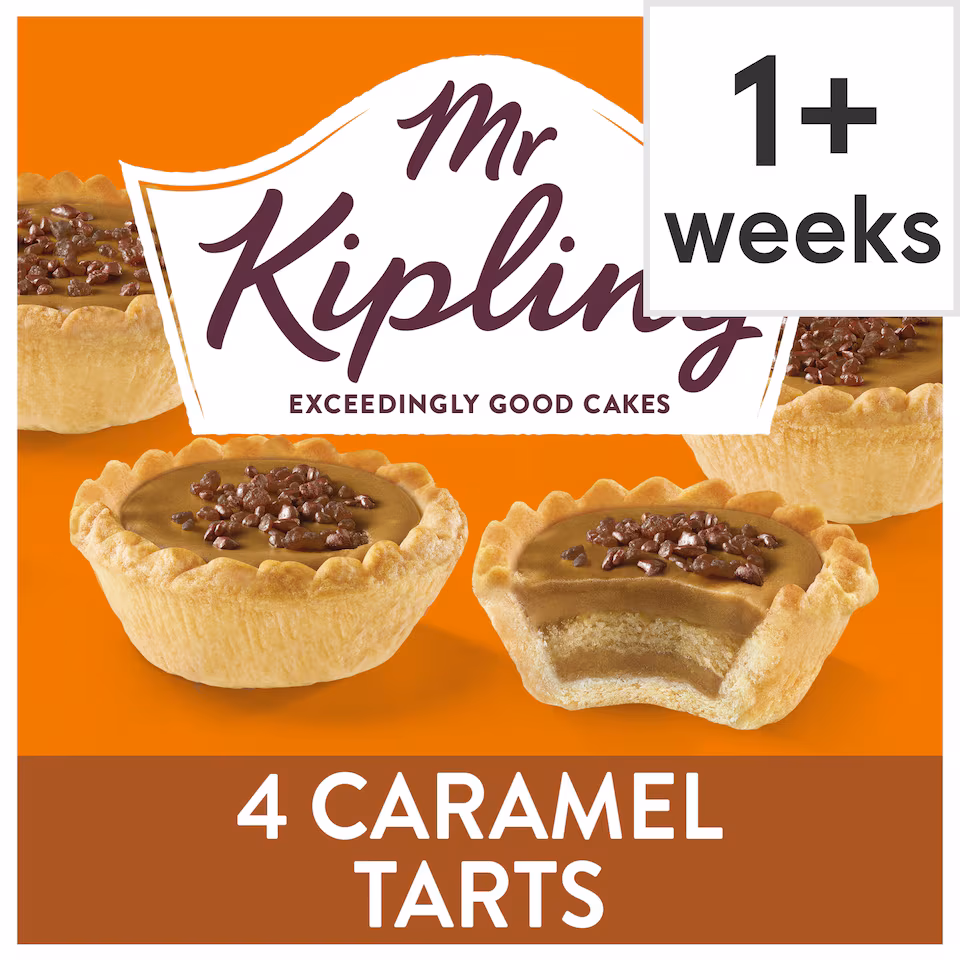 Mr Kipling Caramel Tarts Cake 4 Pack