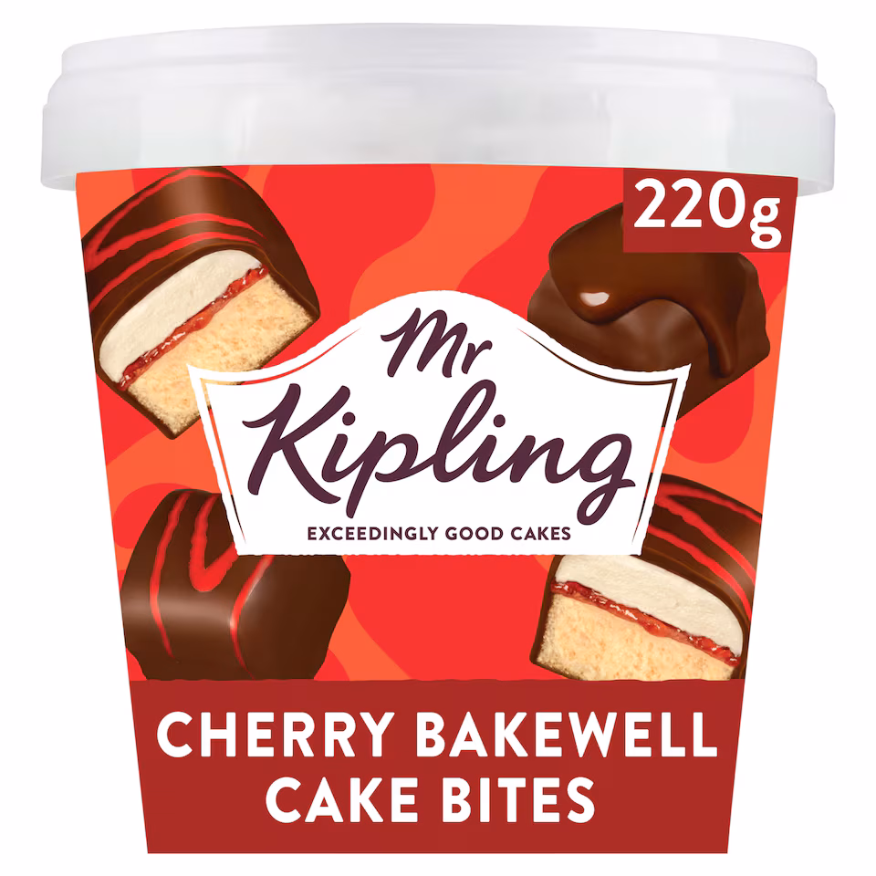 Mr Kipling Cherry Bakewell Mini Cake Bites 220g
