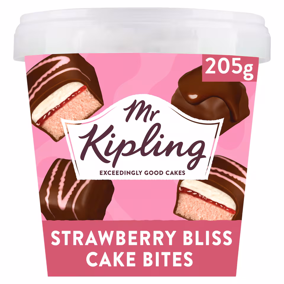 Mr Kipling Chocolate Strawberry Mini Cake Bites 205g