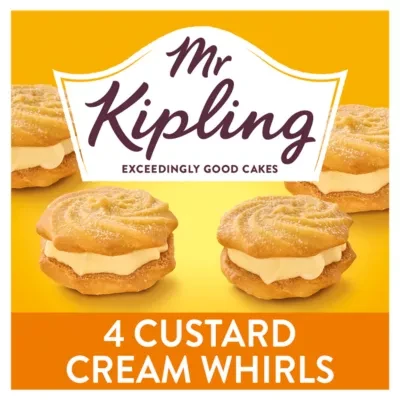 Mr Kipling Custard Cream Whirls Cakes 4 Pack