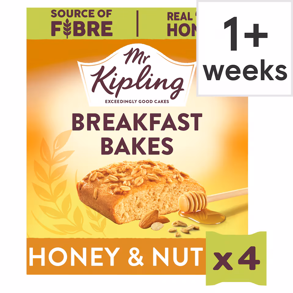 Mr Kipling 4 Honey & Nut Breakfast Bakes