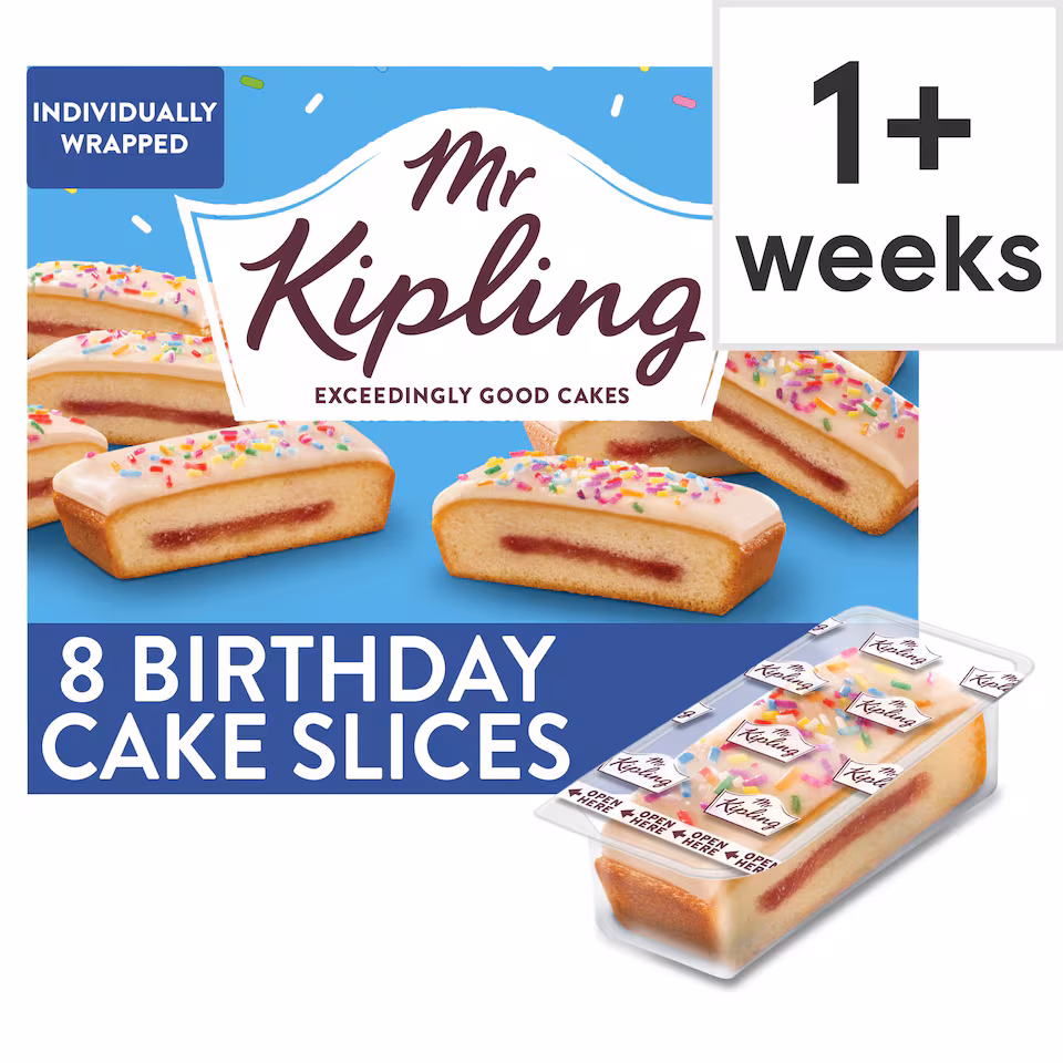 Mr Kipling 8 Birthday Cake Slices