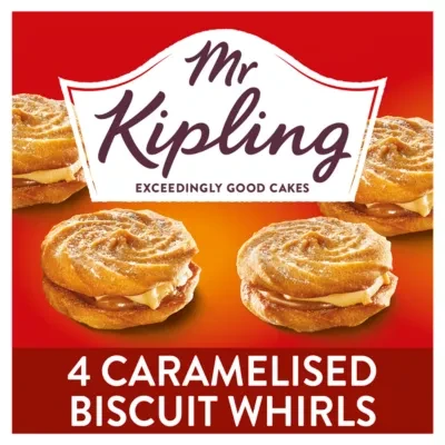 Mr Kipling Caramelised Biscuit Whirls Cakes 4 Pack