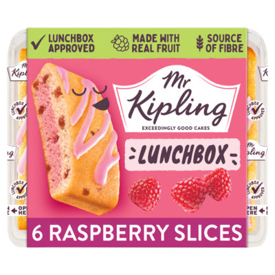 Mr Kipling Lunchbox 6 Raspberry Slices