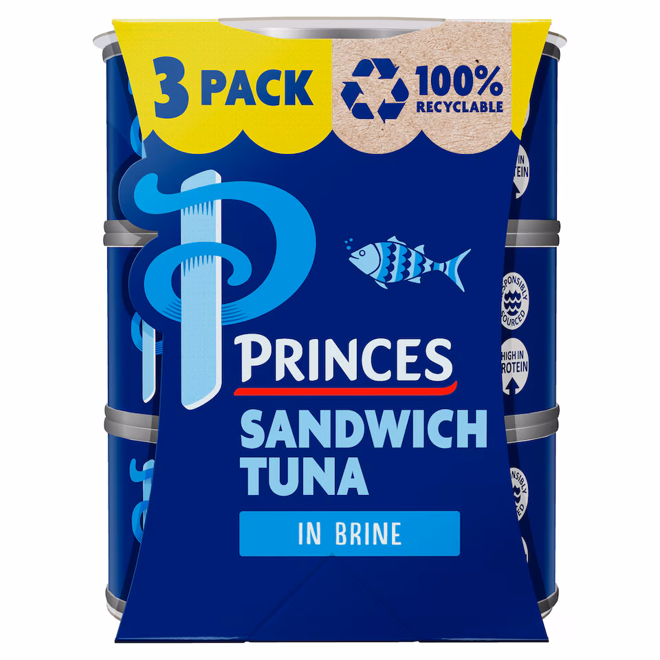 Princes Sandwich Tuna In Brine 3 x 140g