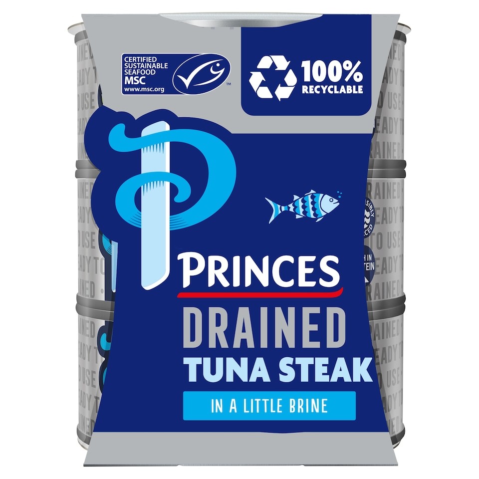 Princes Drained Tuna Steak In Brine 3X110g