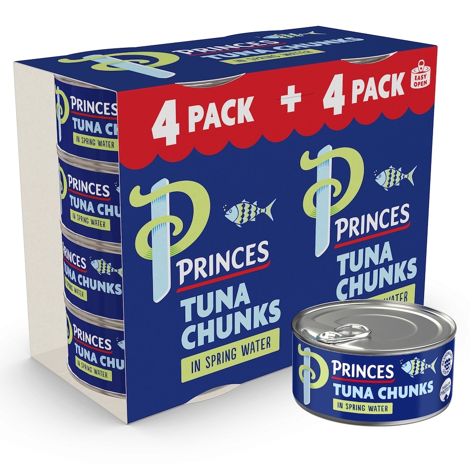 Princes Tuna Chunks In Spring Water 8 X 145G